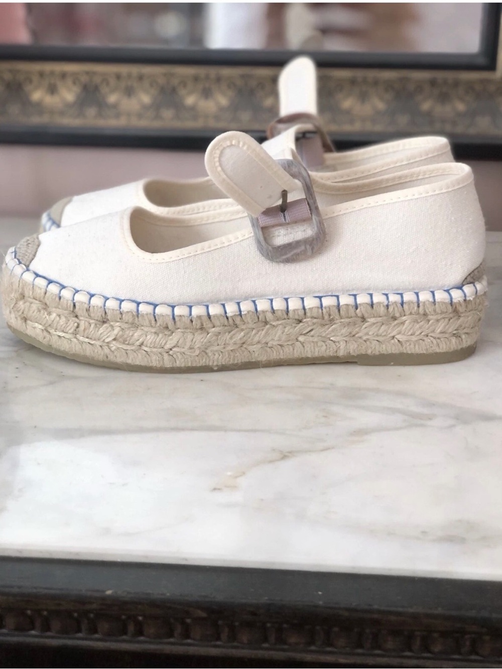 Free People Surfside Mary Jane Espadrille with Jute Platform